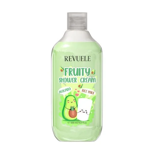 Крем для душу REVUELE Fruity Shower Cream з авокадо та рисовим молоком, 500 мл REVUELE-FRUITY-CREAM-500ML фото