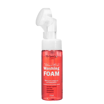 Top Beauty Cleansing Foam with Vitamin B12 and Brush, 170 ml – Perfect Care for Your Skin